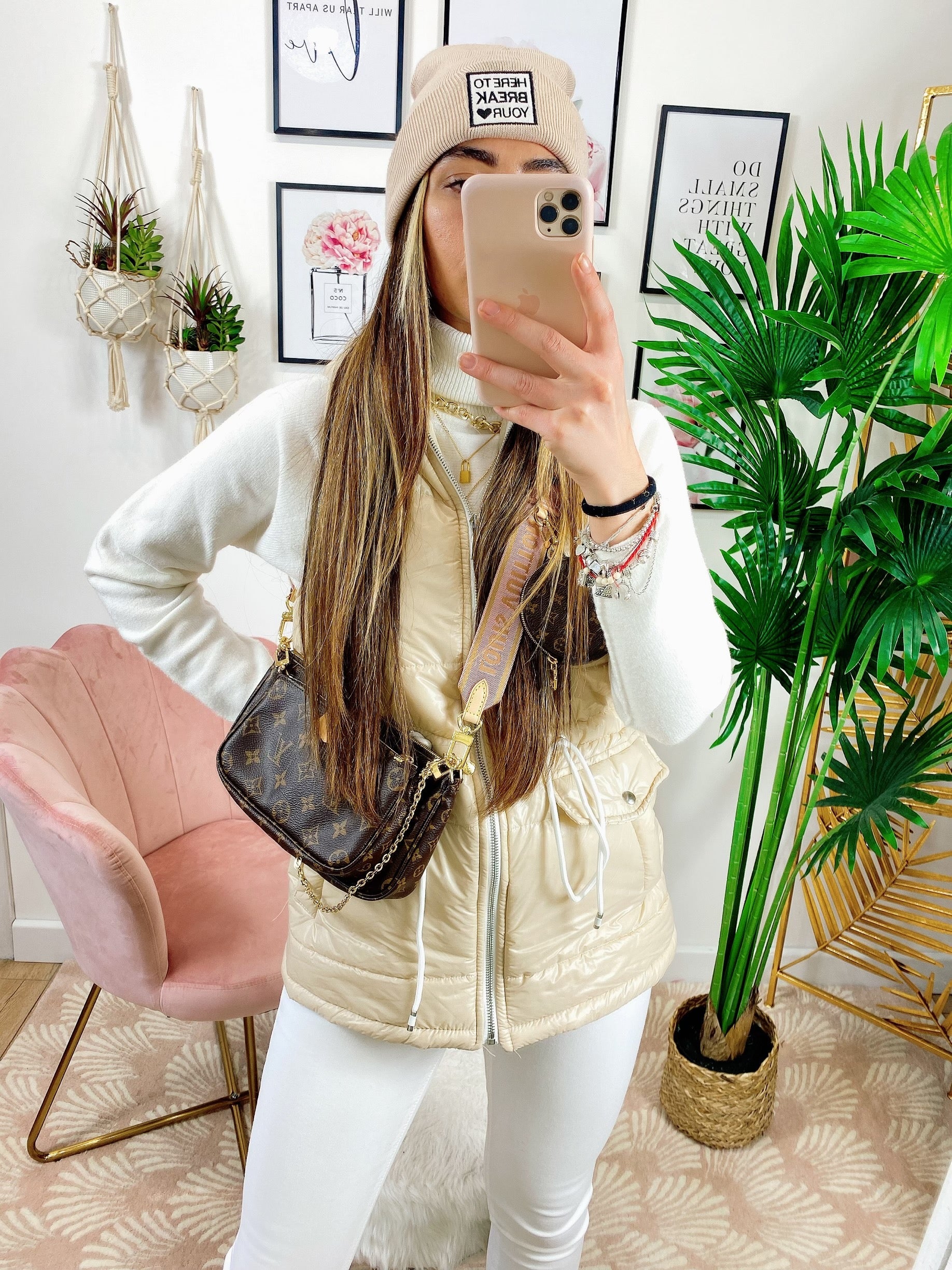 Bomberino smanicato Beige