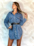 Abito in jeans con borchie