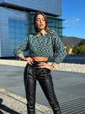 Maglione multicolor azzurro