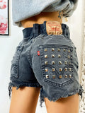 Short Levi’s Vintage con Borchie Argento toni sul grigio