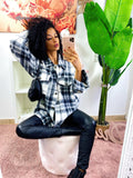 Maxi camicia in pile