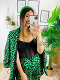 Completo due pezzi maculato verde