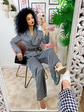 Completo pantalone e bluse  pied de poule