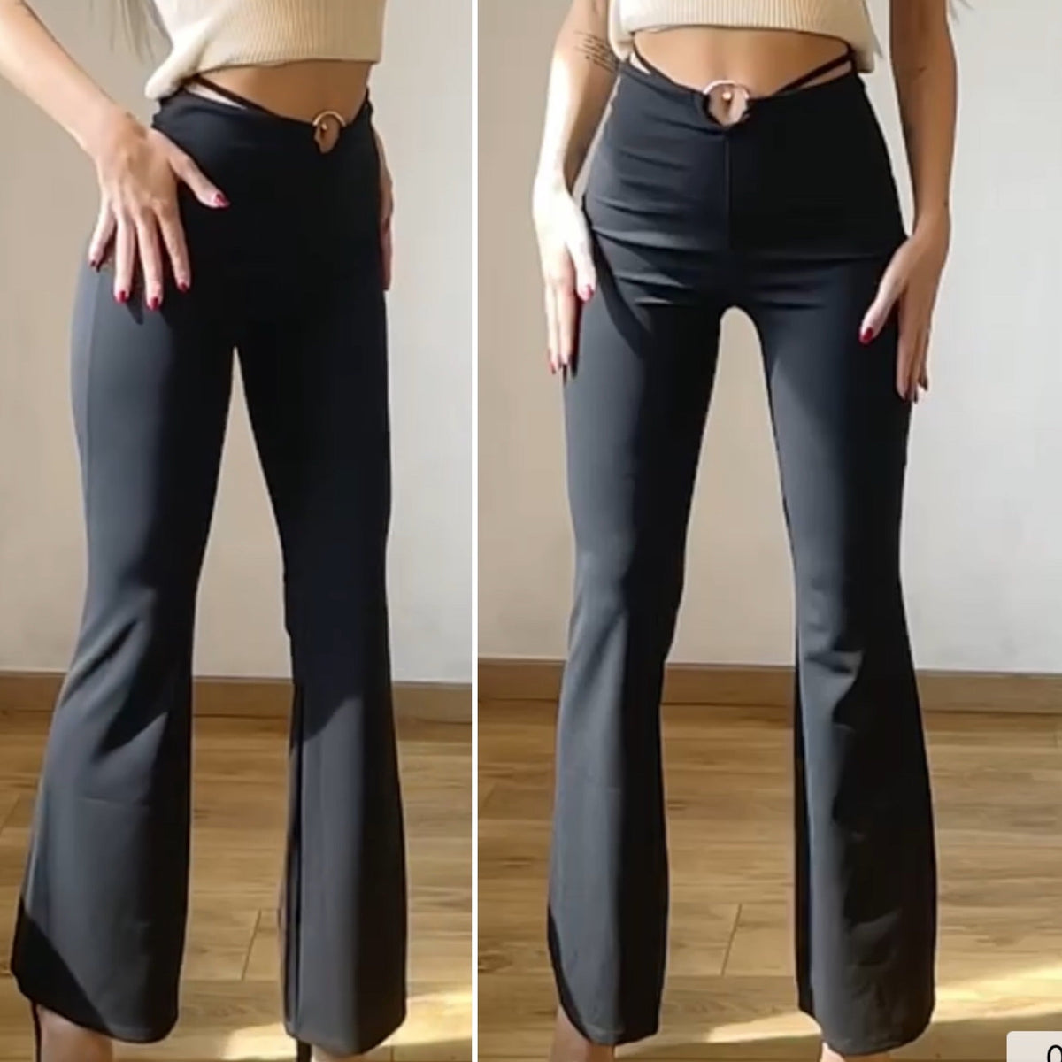 Pantalone a zampa nero