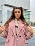 Cappotto over rosa