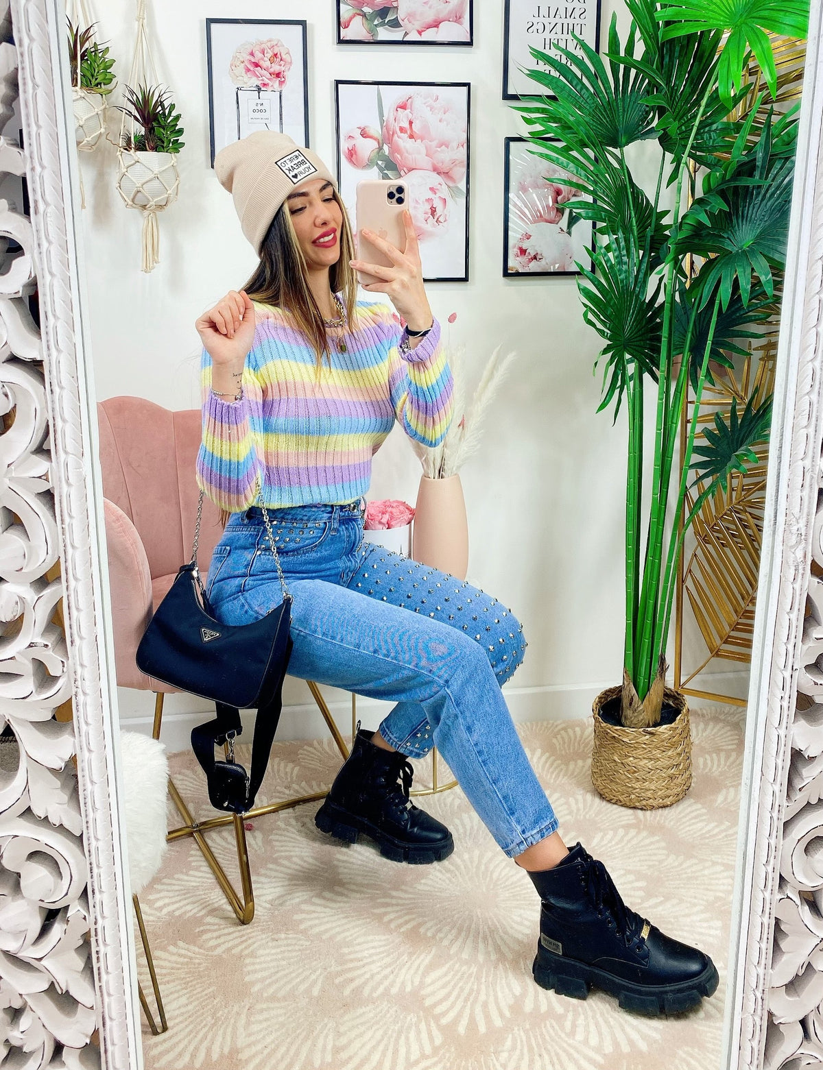Maglioncino a righe Multicolor