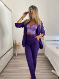 Top con paillettes lilla