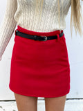 Gonna in tweed rossa