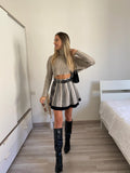 Maglione crop beige
