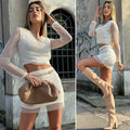 Completo bianco a retina