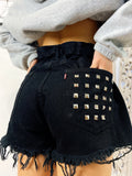 Short Levi’s Vintage nero con borchie