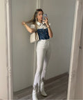 Camicia in jeans con strass