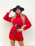 Maxi maglione rosso
