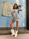 Giaccone di jeans animalier