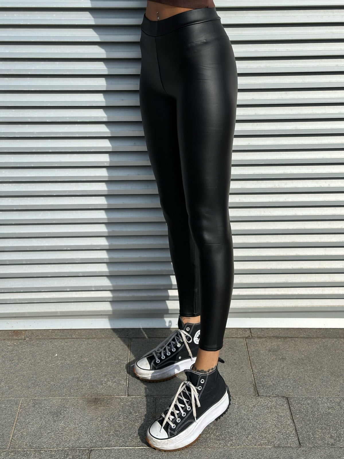 Leggins eco pelle nero
