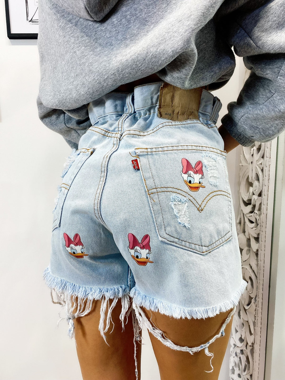 Short Levi’s Vintage con stampa Paperina bagno chiaro