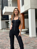 Tuta con zip e tasche