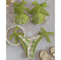 Bikini push up floreale con tulle