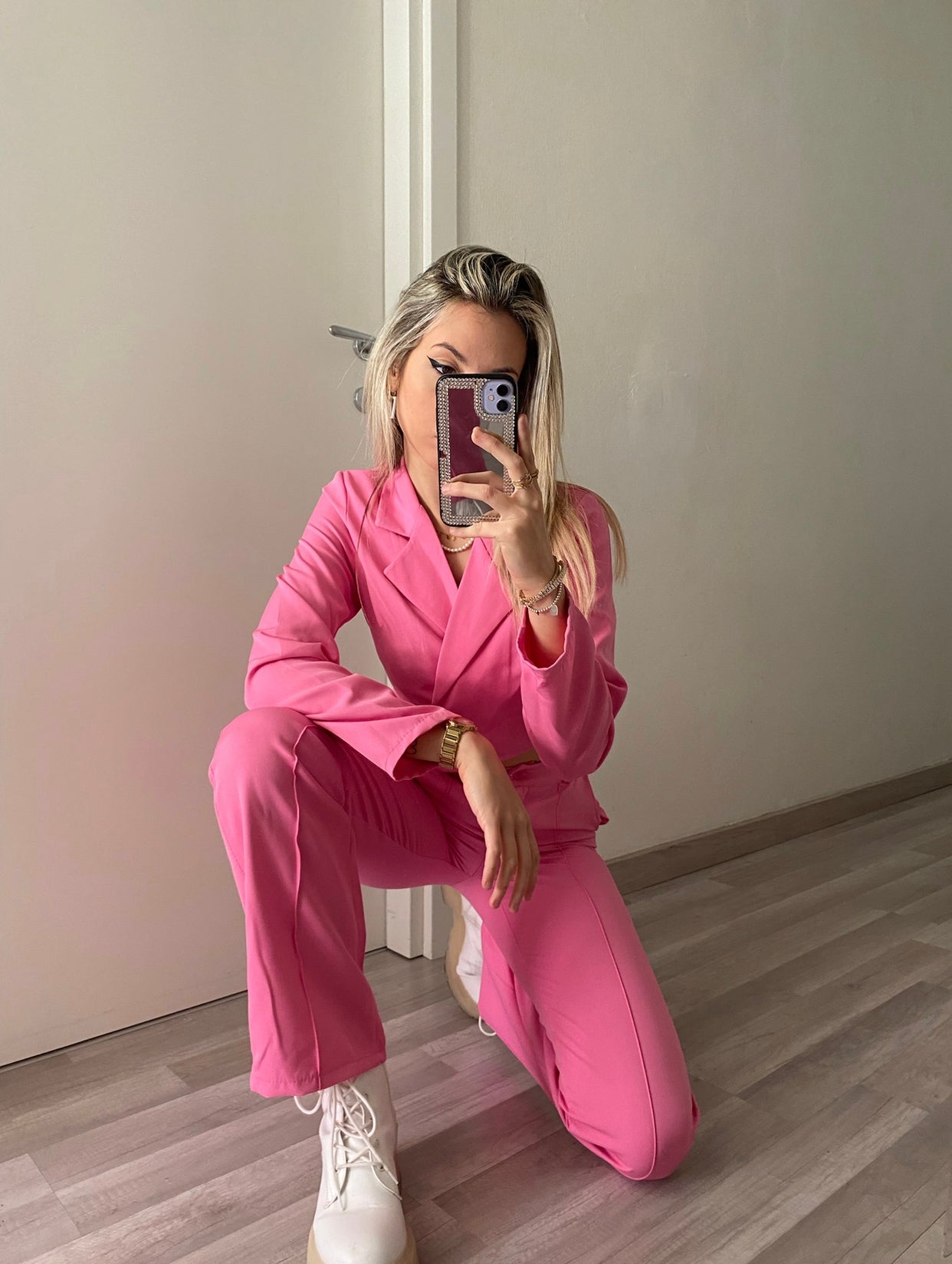 Completo top e pantalone Fuxia