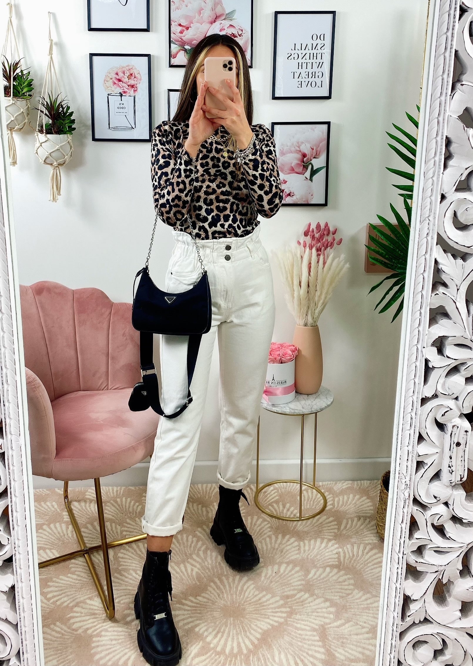 Jeans a vita alta Bianco
