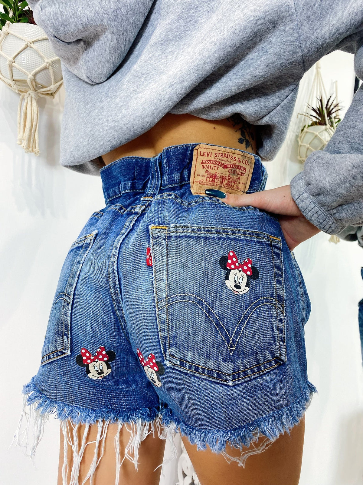 Short Levi’s Vintage stampa topolina senza strappi