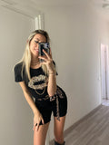 Short midi Nero