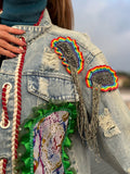 Giaccone di jeans pop