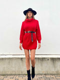 Maxi maglione rosso