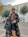 Giacca pied de poule Camel e nera