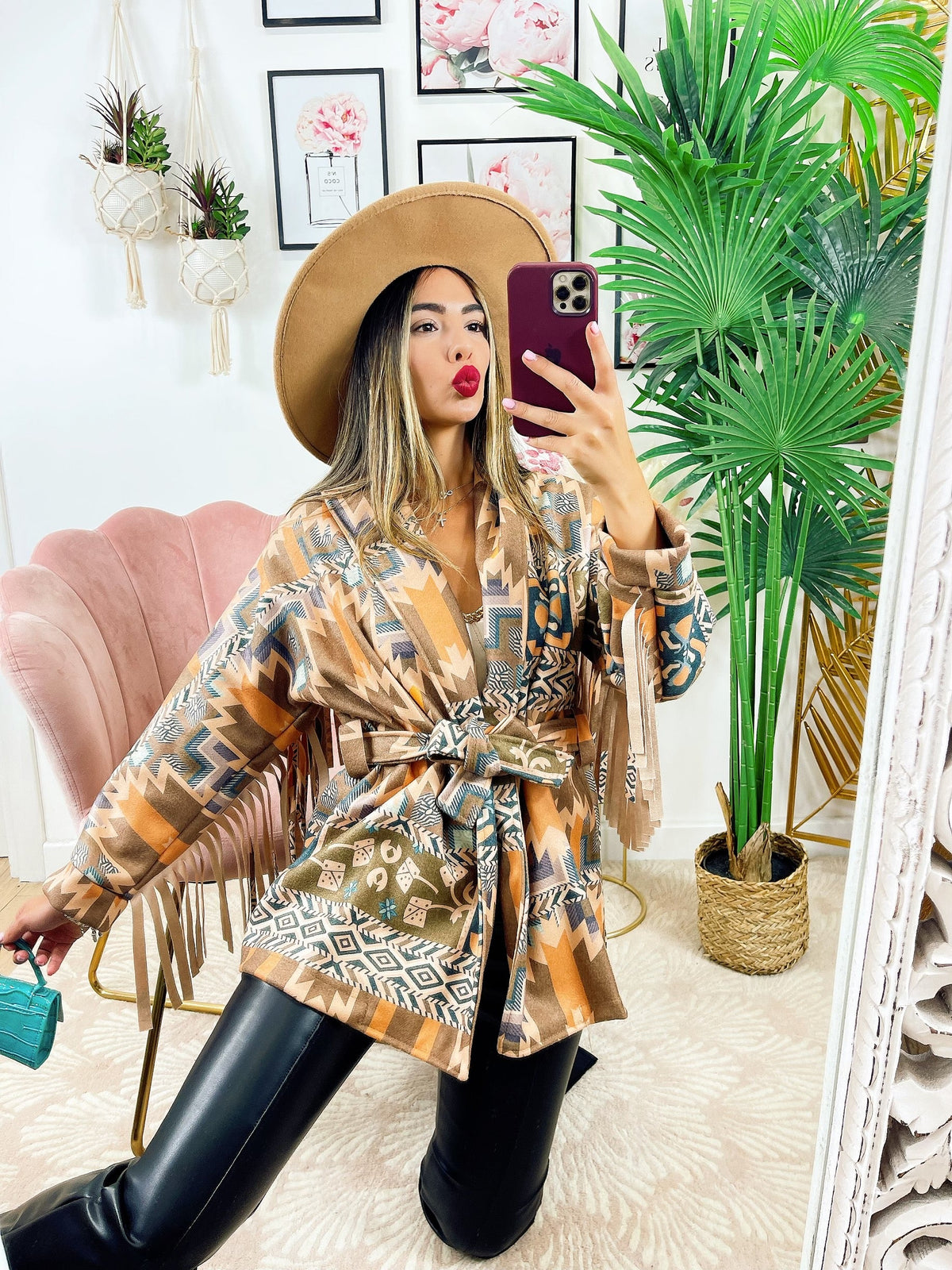 Cappotto con frange