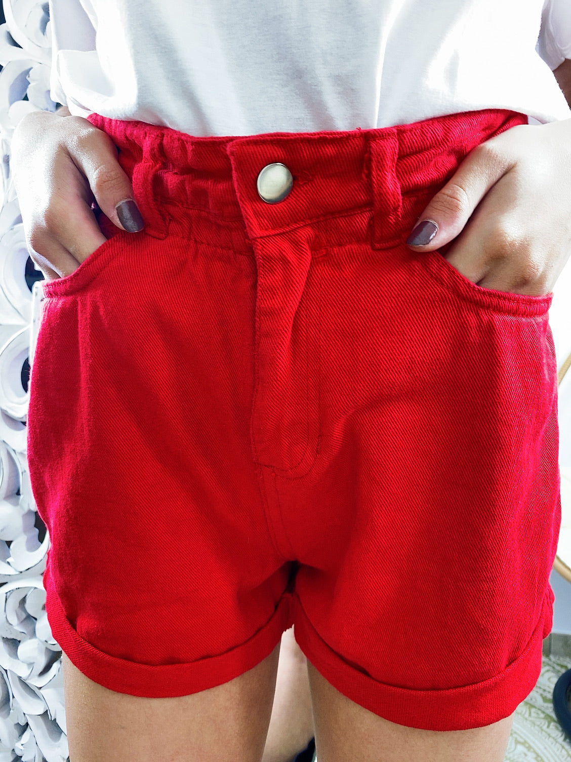 Short a caramella rosso