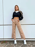 Jeans cargo Camel con tasche