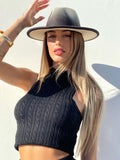 Cappello nero con catena nero