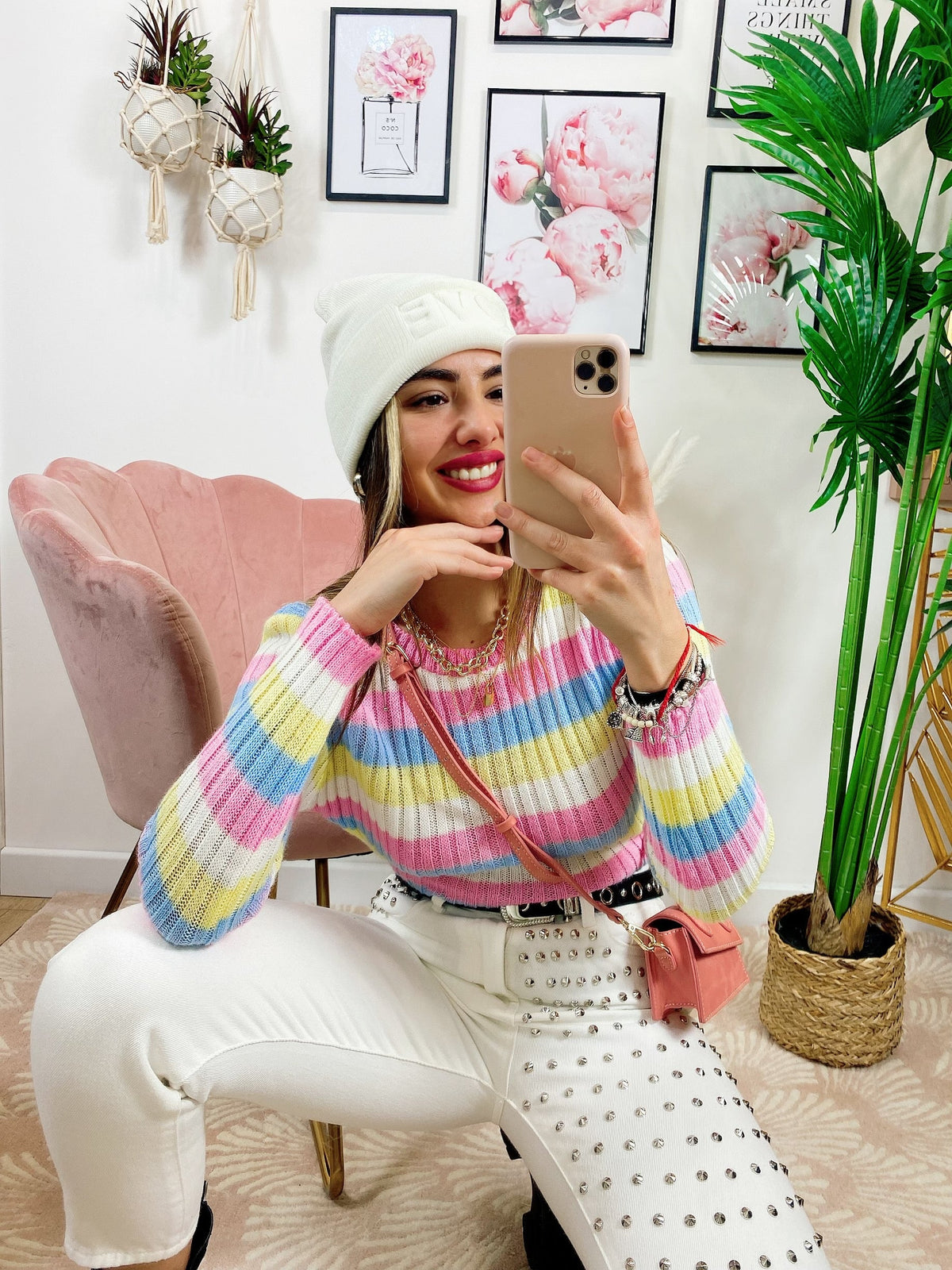 Maglioncino a righe Multicolor