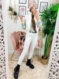 Bomber in ecopelle smanicato Bianco