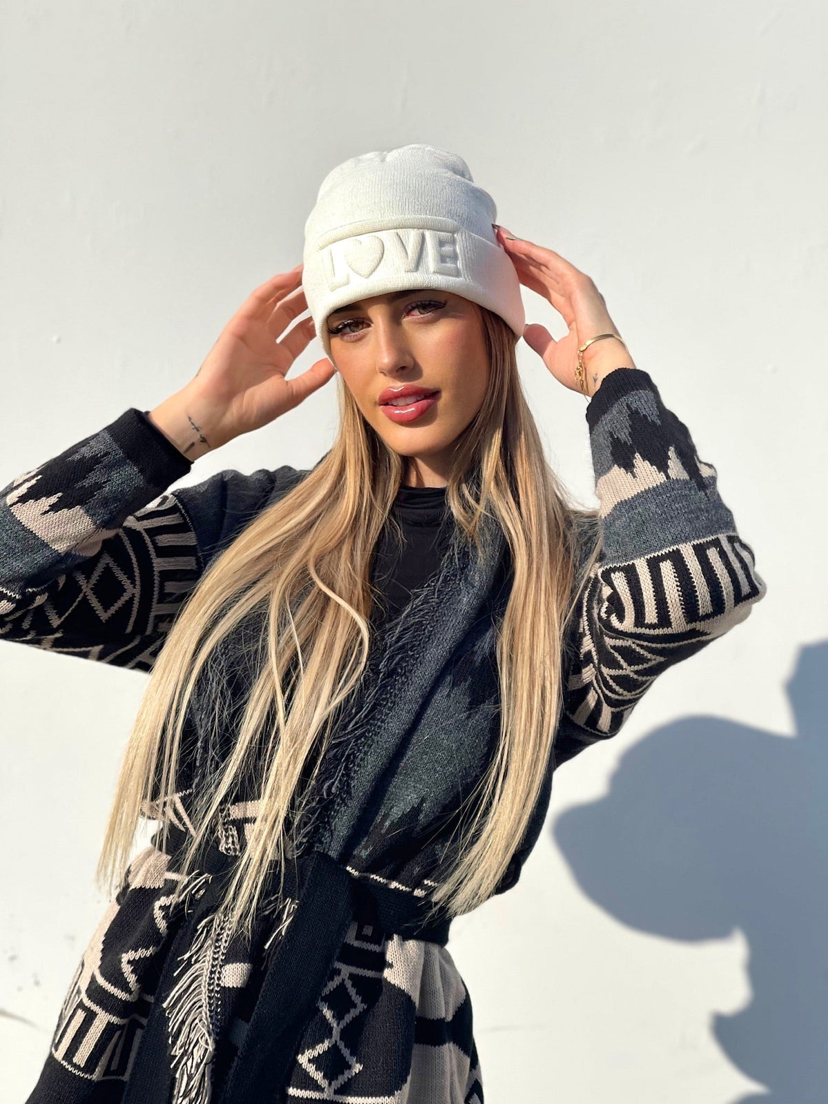 Cappello love bianco