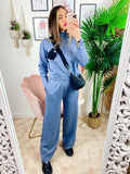 Completo Maglia e pantalone quality Azzurro