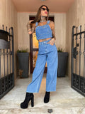 Completo top e jeans