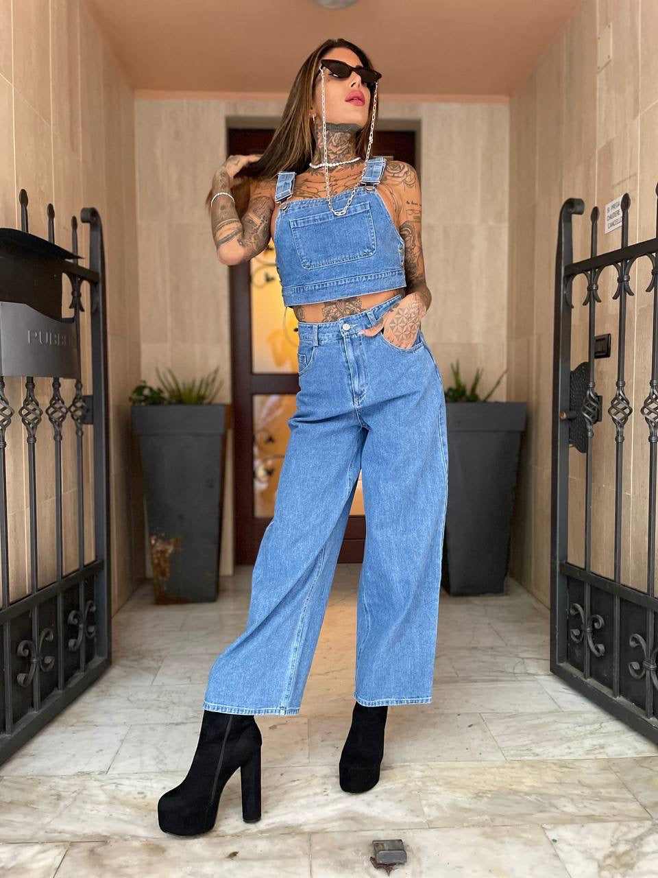 Completo top e jeans