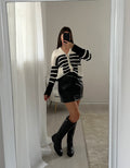 Cardigan bianco e nero