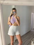 Top lilla incrociato