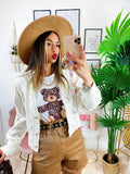 Cardigan corto traforato