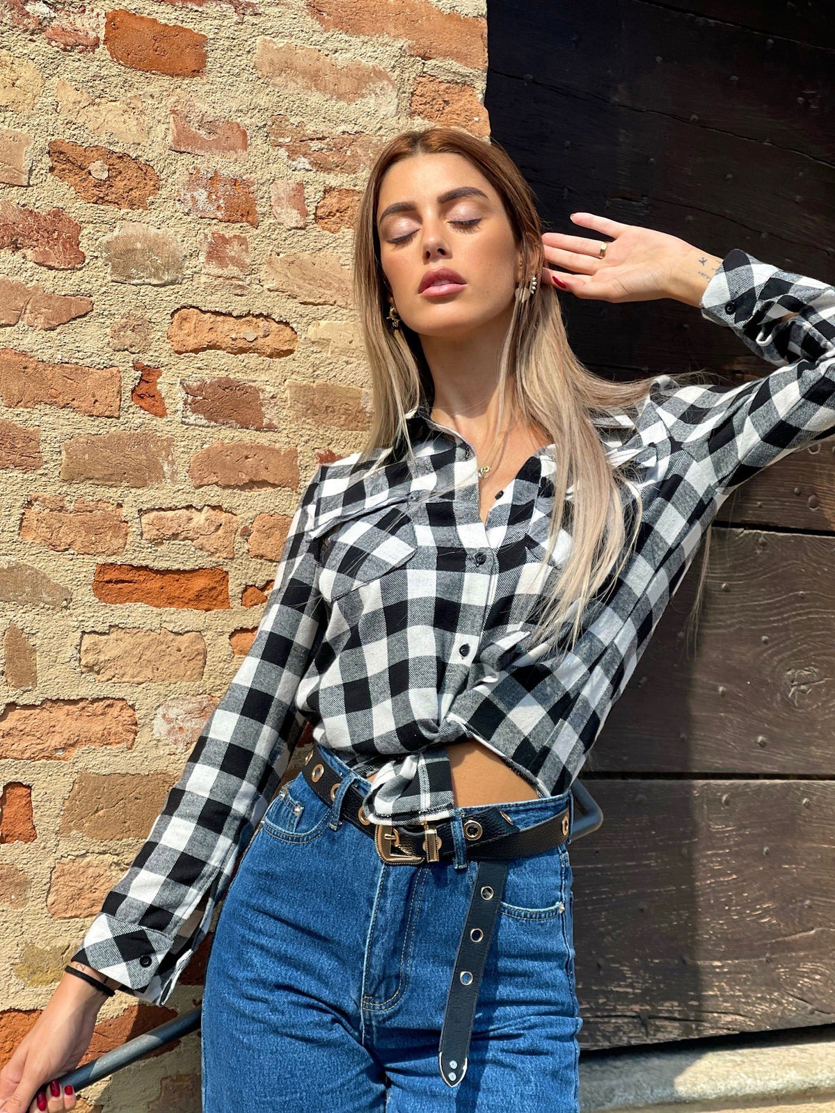 Camicia a quadri Black & White