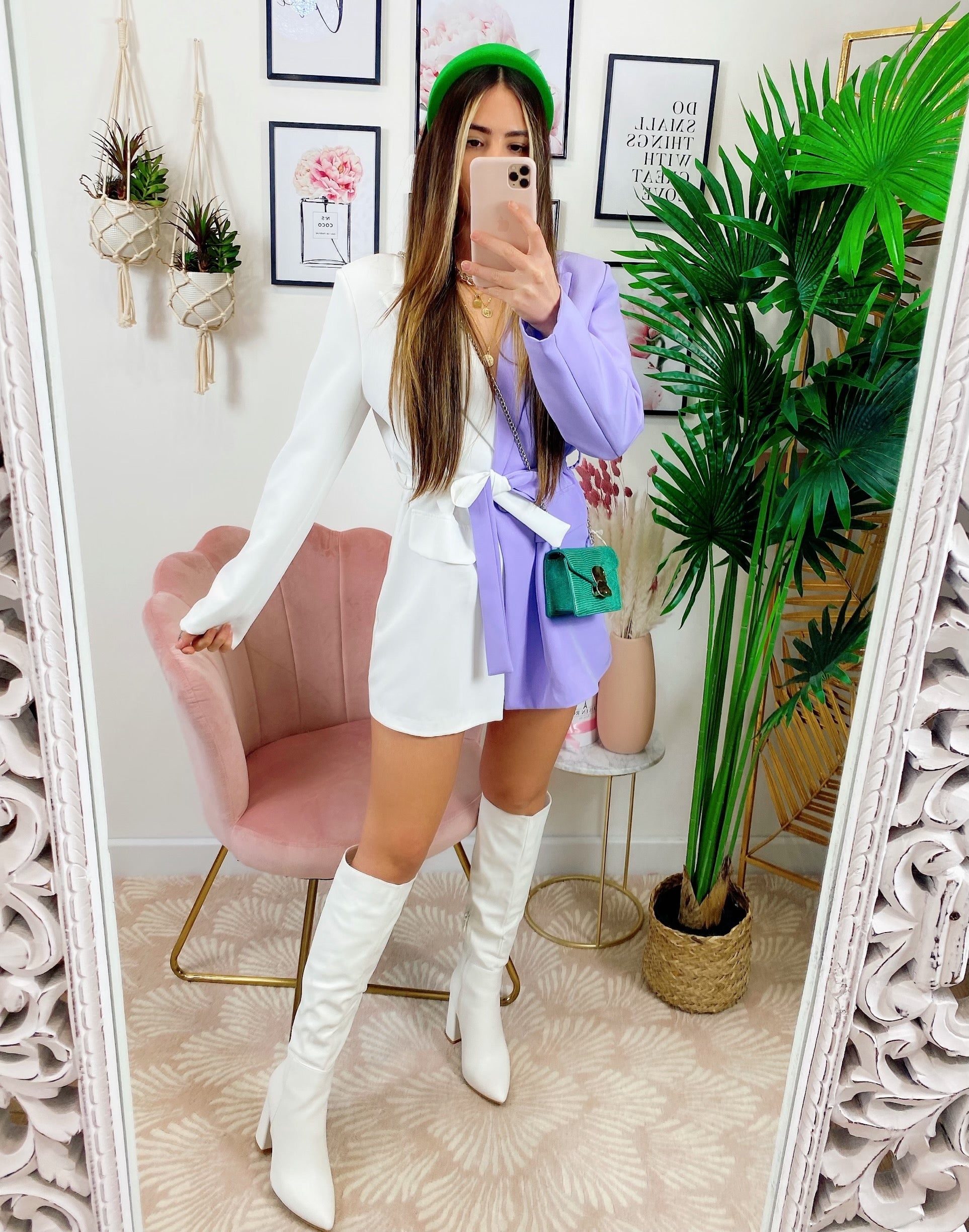 Abito Blazer lilla/Bianco