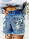 Short Levi’s Vintage con Borchie Argento