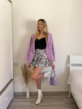 Giacca lilla con bottoni oro
