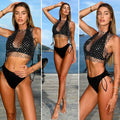 Top con fiori in strass