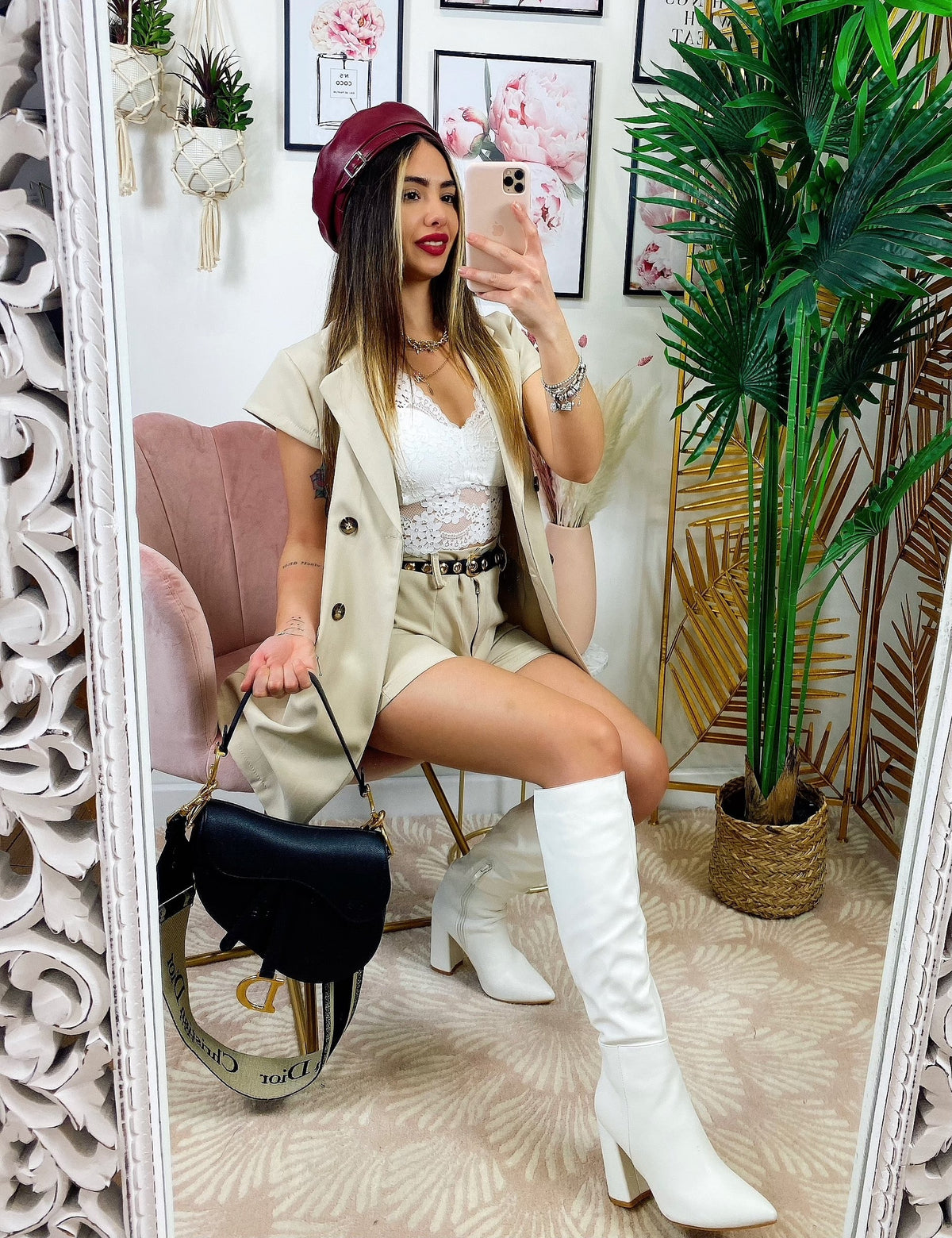Completo Short e Smanicato Beige