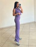 Completo top e pantalone lilla