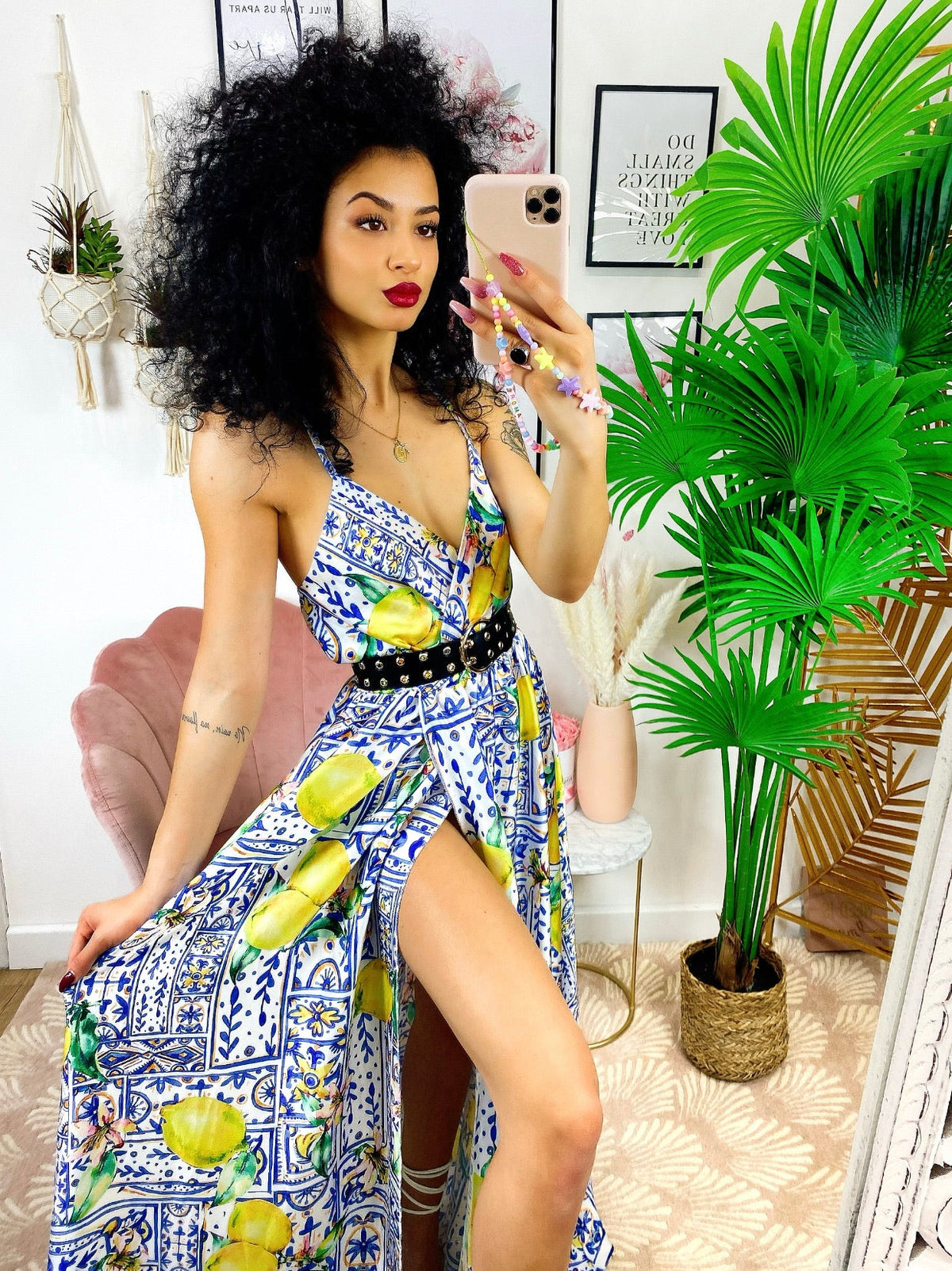 Dress Lungo con maxi spacco Lemon